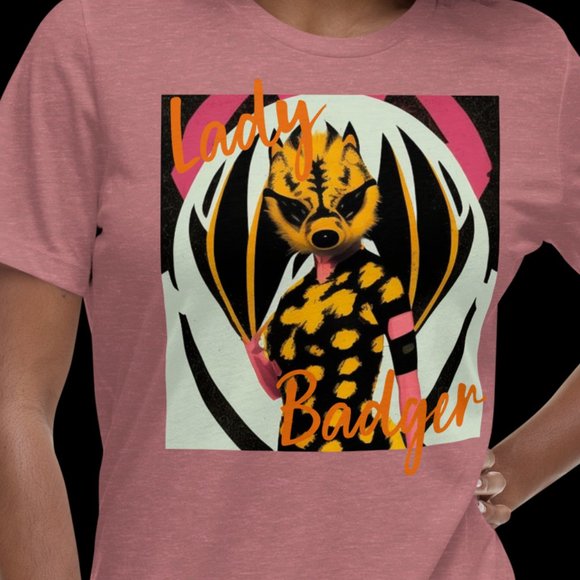 Team Honey Badger "Lady Badger" Women's Relaxed T-Shirt - Picture 1 of 2